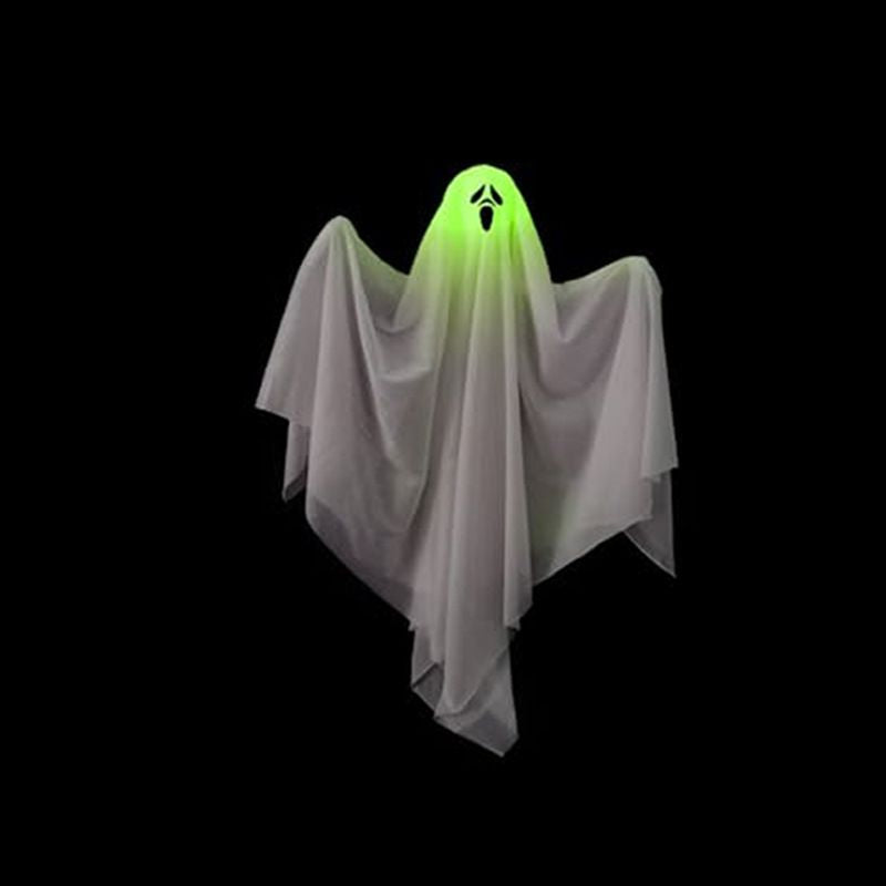 Halloween Glowing White Ghost Decoration Door Hanger