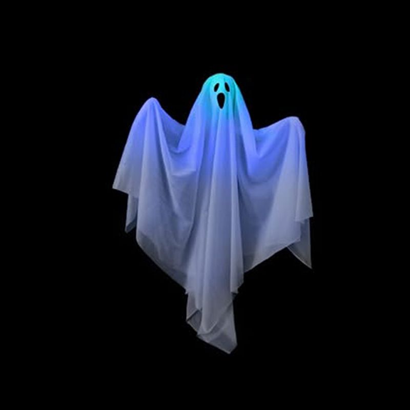 Halloween Glowing White Ghost Decoration Door Hanger