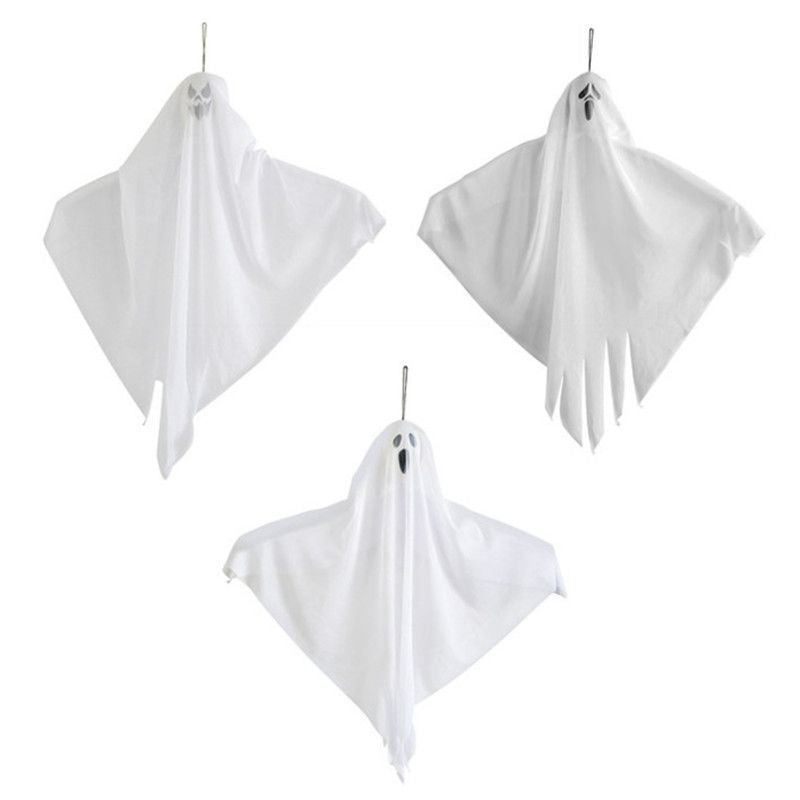 Halloween Glowing White Ghost Decoration Door Hanger
